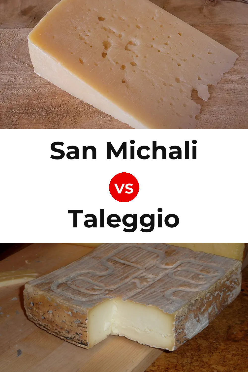 San Michali Cheese vs Taleggio Cheese Pinterest comparison