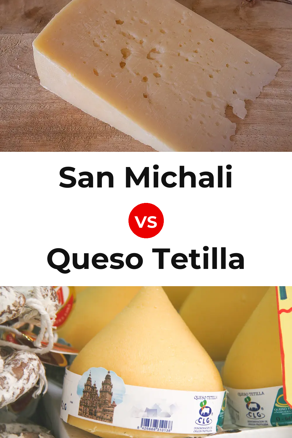 San Michali Cheese vs Queso Tetilla Pinterest comparison
