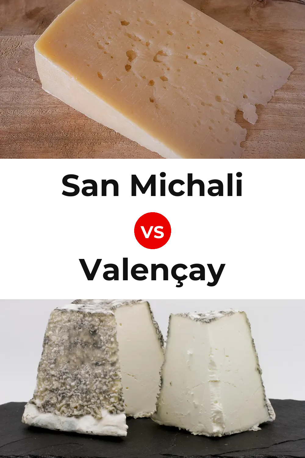 San Michali Cheese vs Valençay Cheese Pinterest comparison