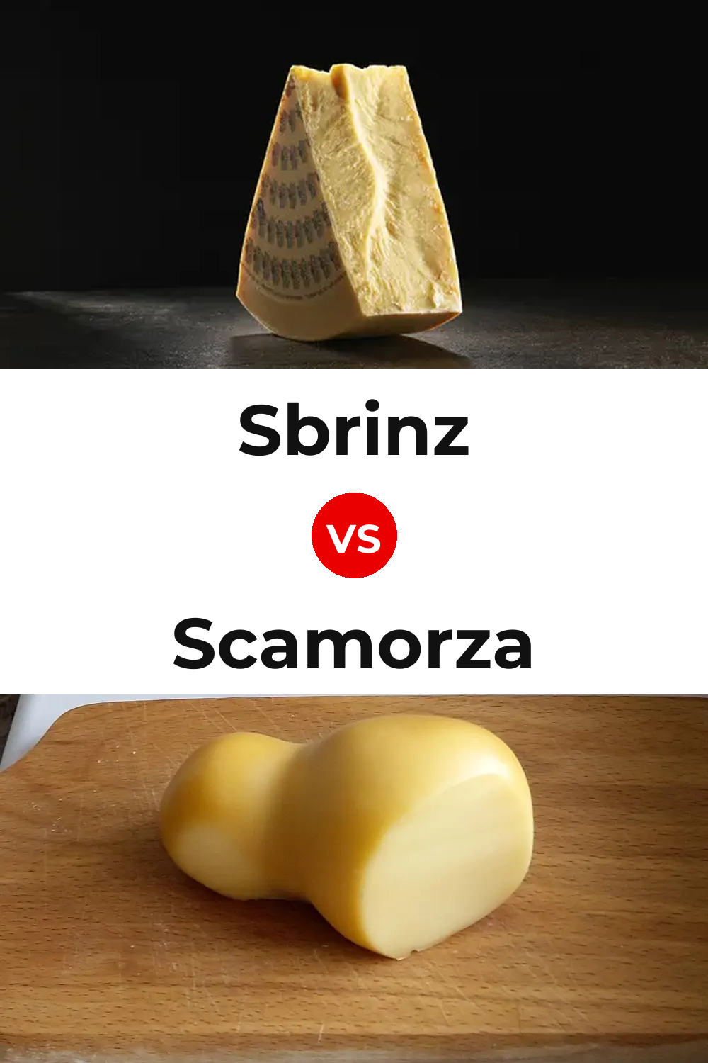 Sbrinz Cheese vs Scamorza Cheese Pinterest comparison