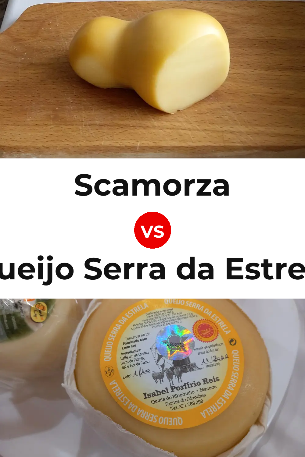 Scamorza Cheese vs Queijo Serra da Estrela Pinterest comparison