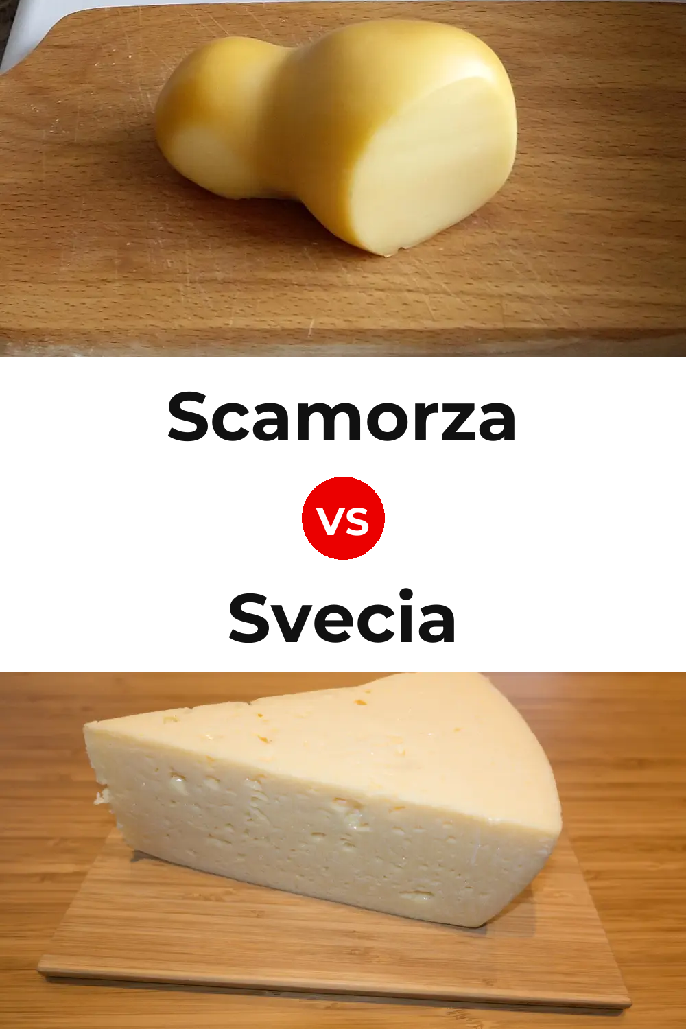 Scamorza Cheese vs Svecia Cheese Pinterest comparison