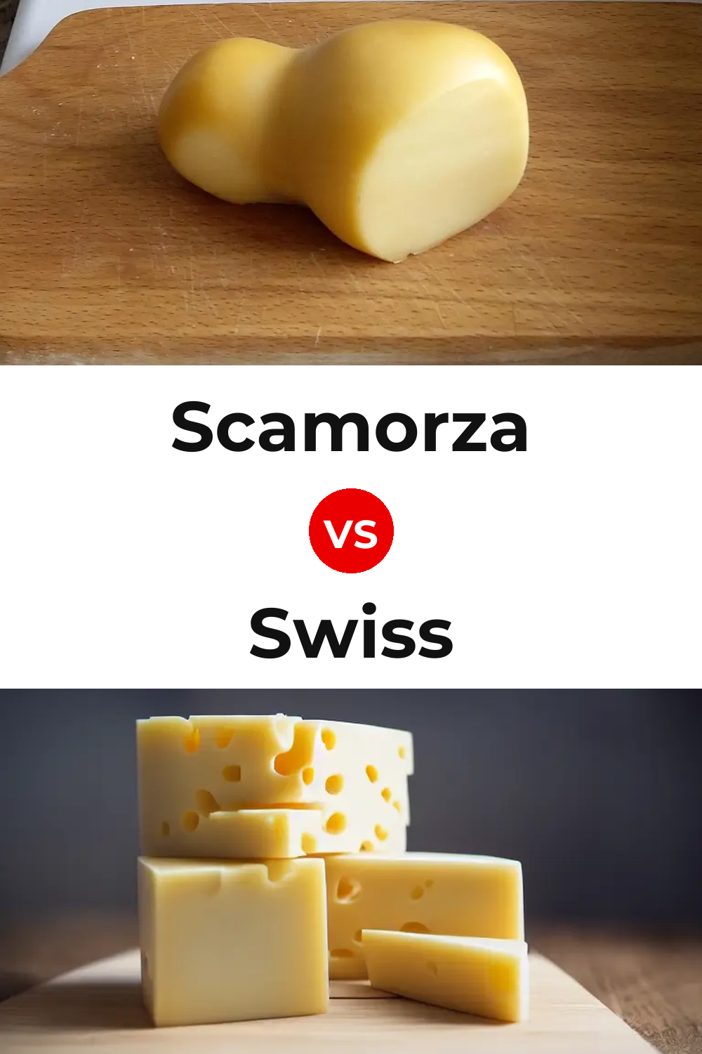 Scamorza Cheese vs Swiss Cheese Pinterest comparison