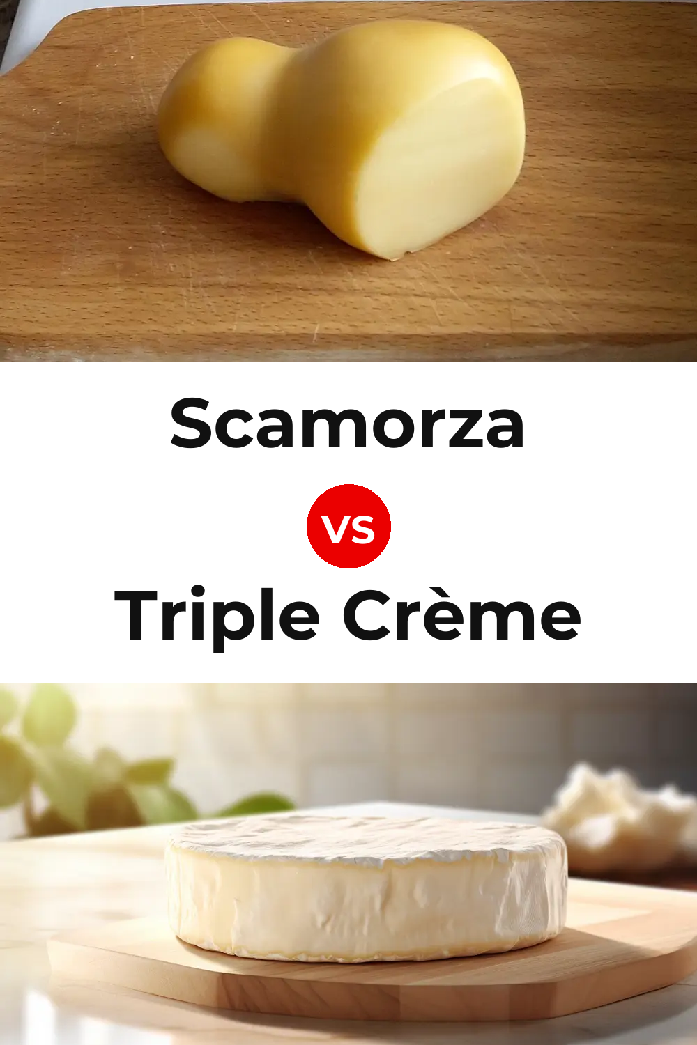 Scamorza Cheese vs Triple Crème Cheese Pinterest comparison