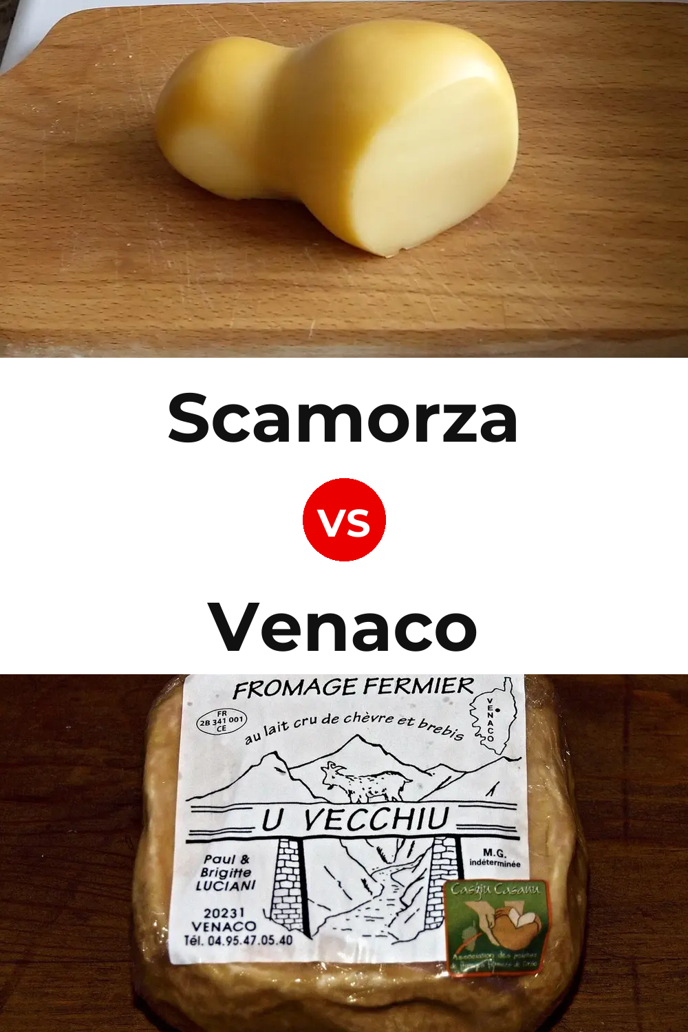Scamorza Cheese vs Venaco Cheese Pinterest comparison