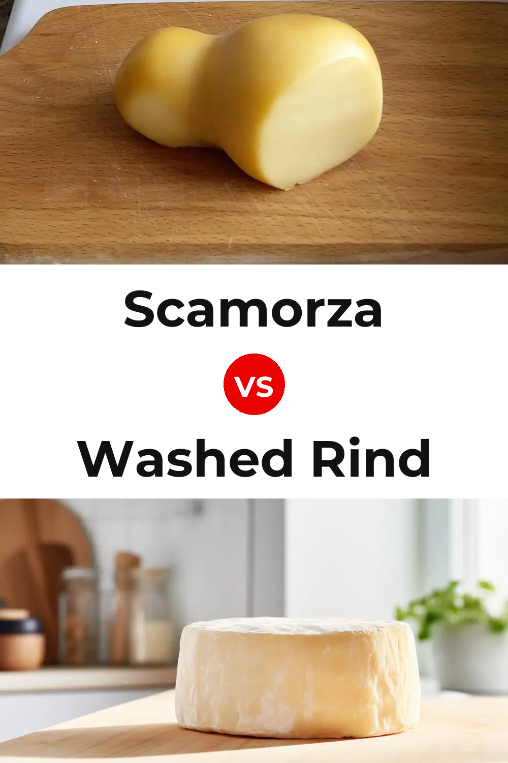 Scamorza Cheese vs Washed Rind Cheese Pinterest comparison