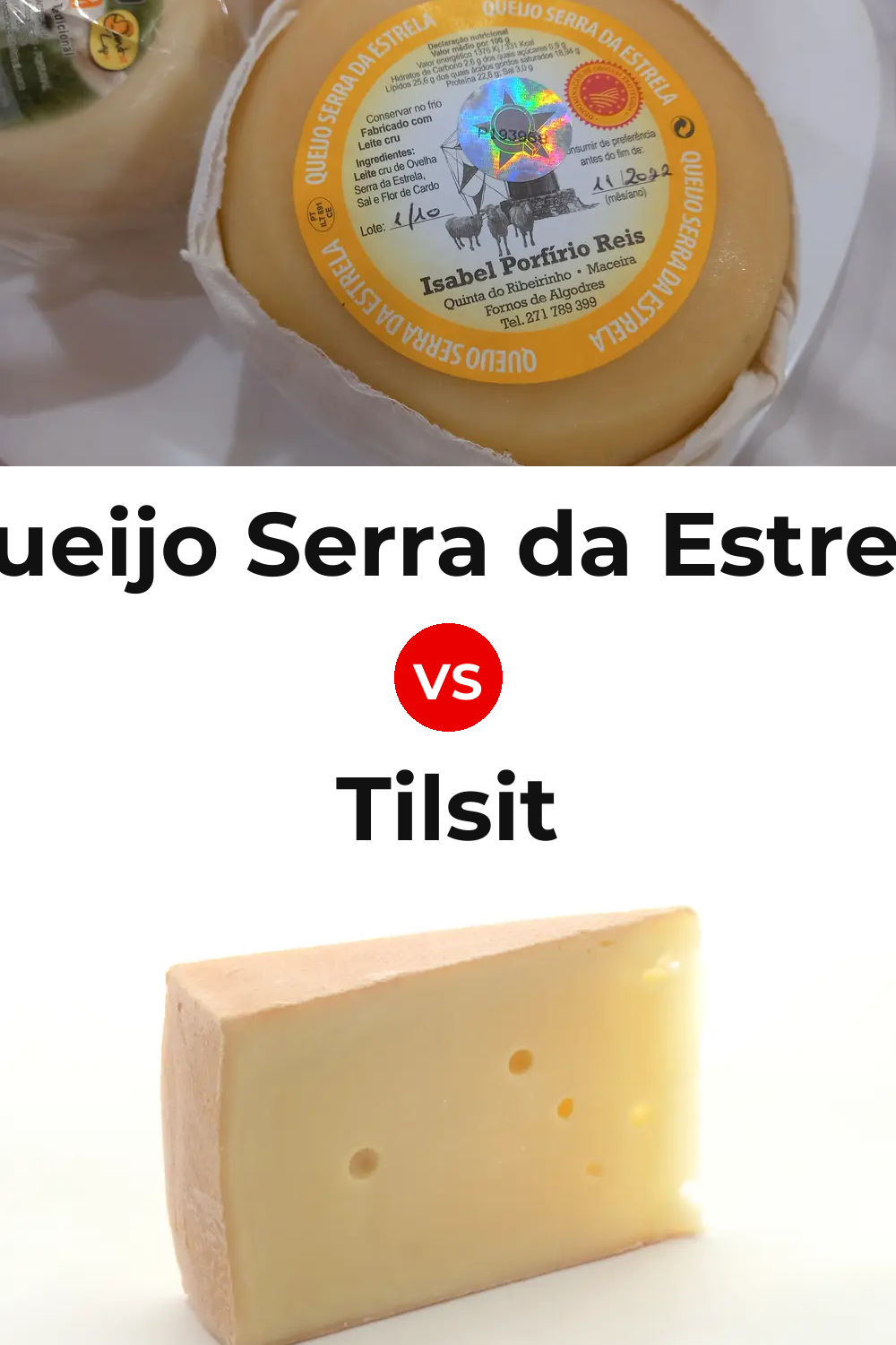 Queijo Serra da Estrela vs Tilsit Cheese Pinterest comparison