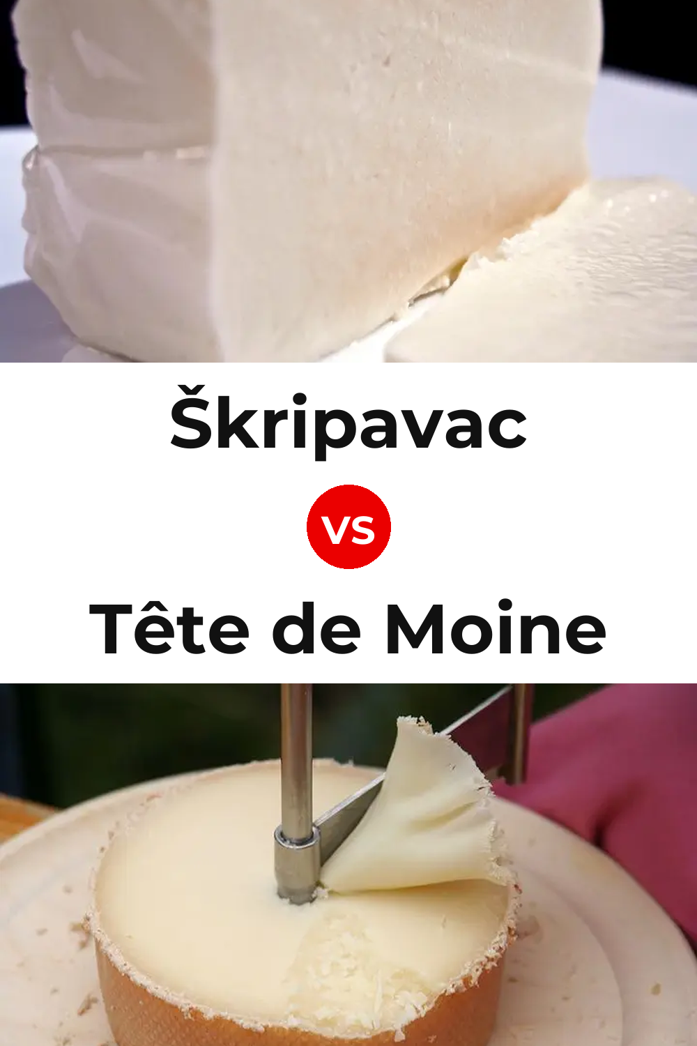 Škripavac Cheese vs Tête de Moine Cheese Pinterest comparison