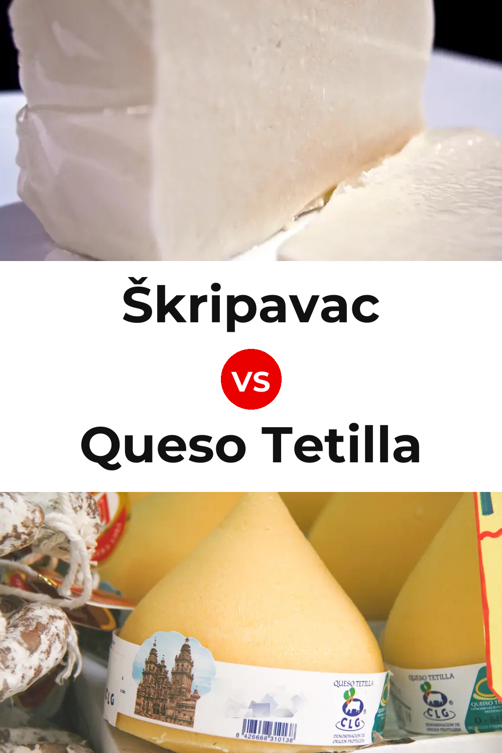 Škripavac Cheese vs Queso Tetilla Pinterest comparison