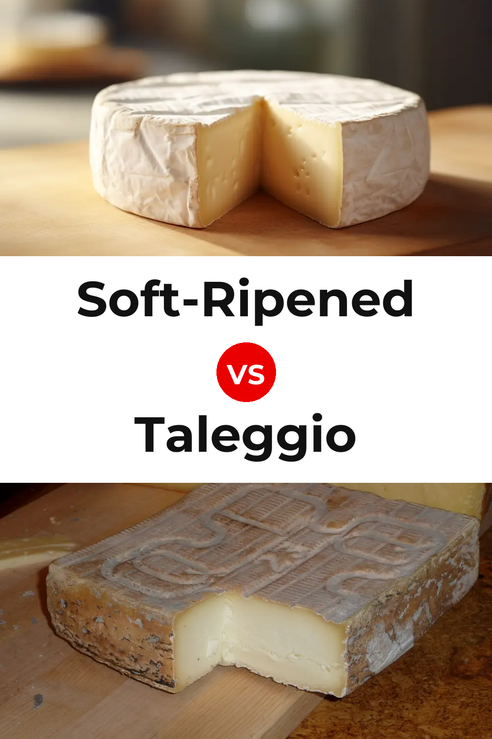 Soft-Ripened Cheese vs Taleggio Cheese Pinterest comparison