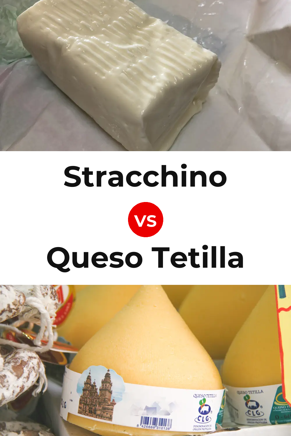 Stracchino Cheese vs Queso Tetilla Pinterest comparison