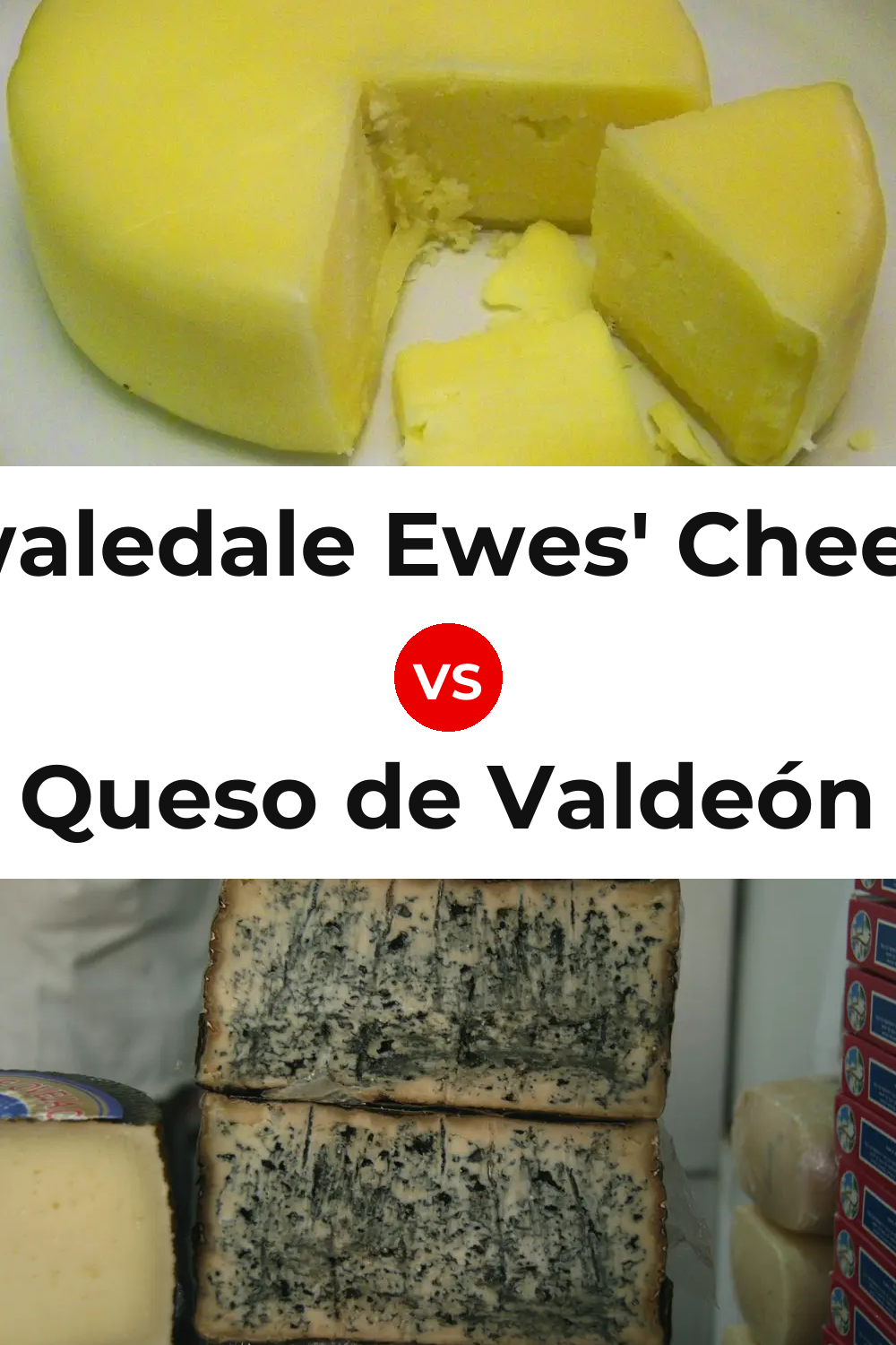Swaledale Ewes' Cheese vs Queso de Valdeón Pinterest comparison