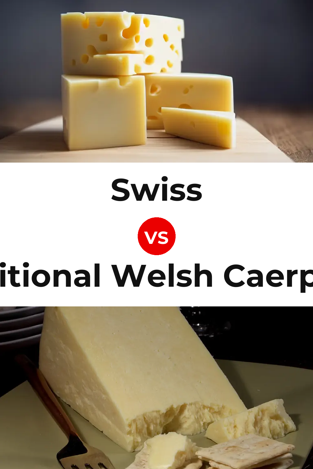 Swiss Cheese vs Traditional Welsh Caerphilly Cheese Pinterest comparison