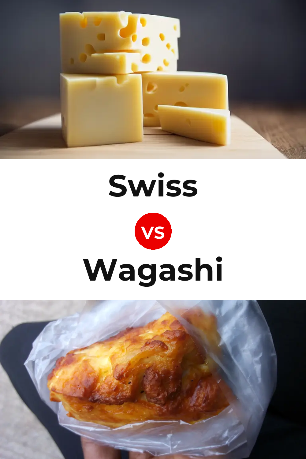 Swiss Cheese vs Wagashi Cheese Pinterest comparison