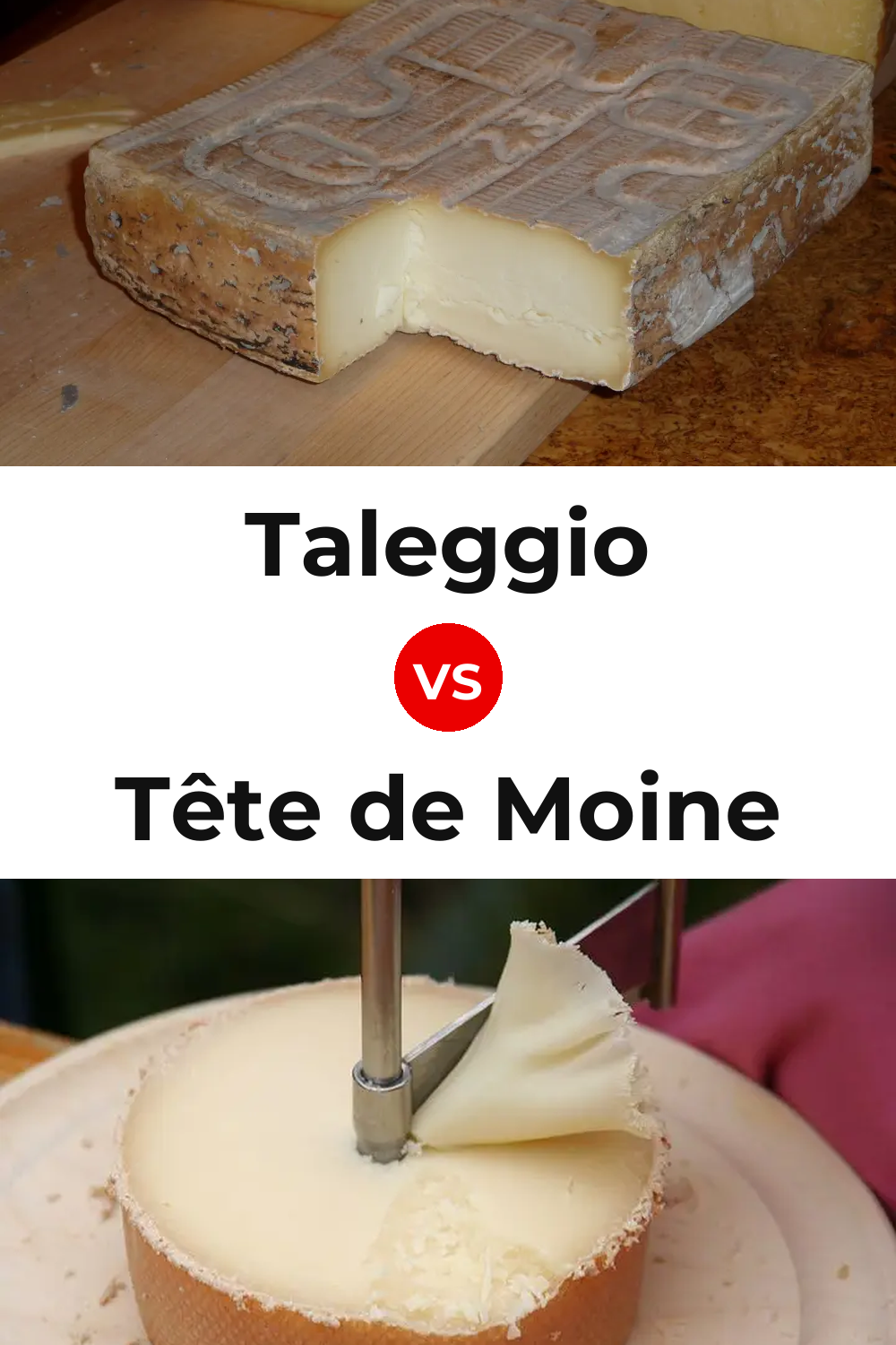 Taleggio Cheese vs Tête de Moine Cheese Pinterest comparison