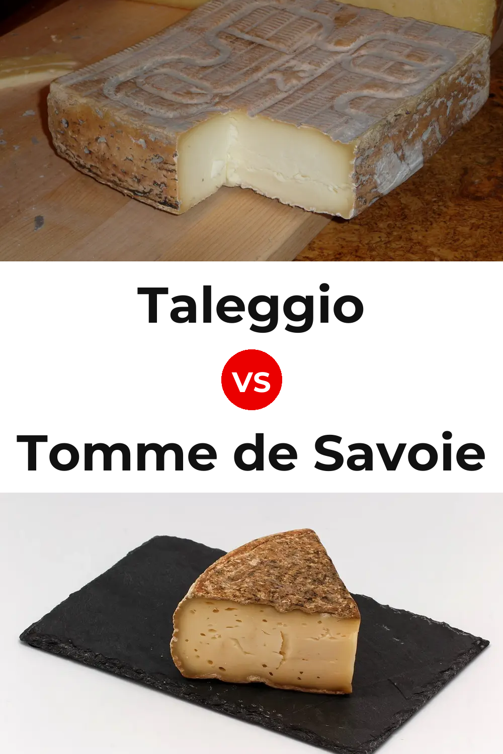 Taleggio Cheese vs Tomme de Savoie Cheese Pinterest comparison