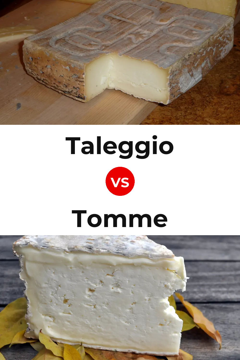 Taleggio Cheese vs Tomme Cheese Pinterest comparison