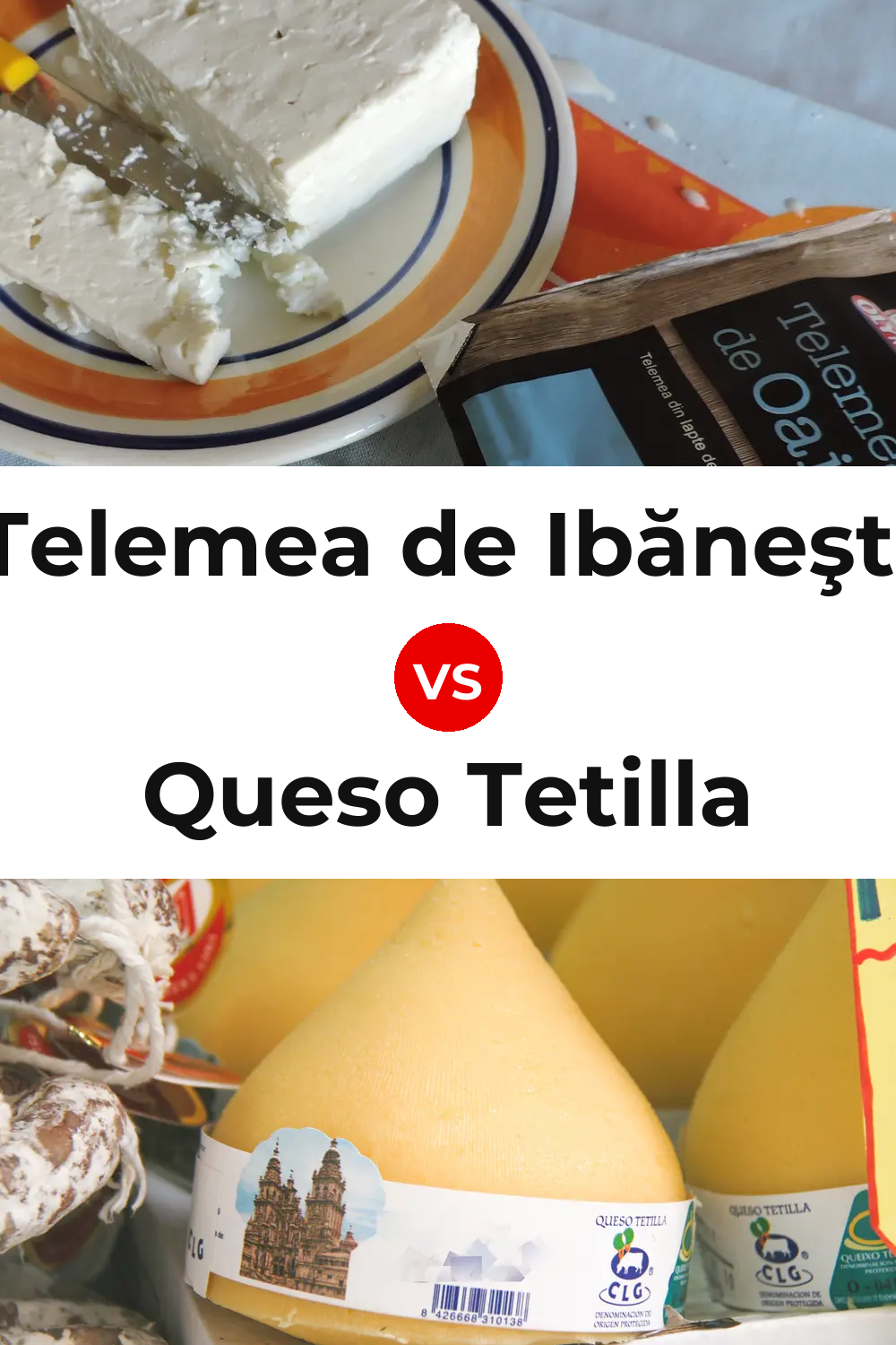 Telemea de Ibăneşti Cheese vs Queso Tetilla Pinterest comparison