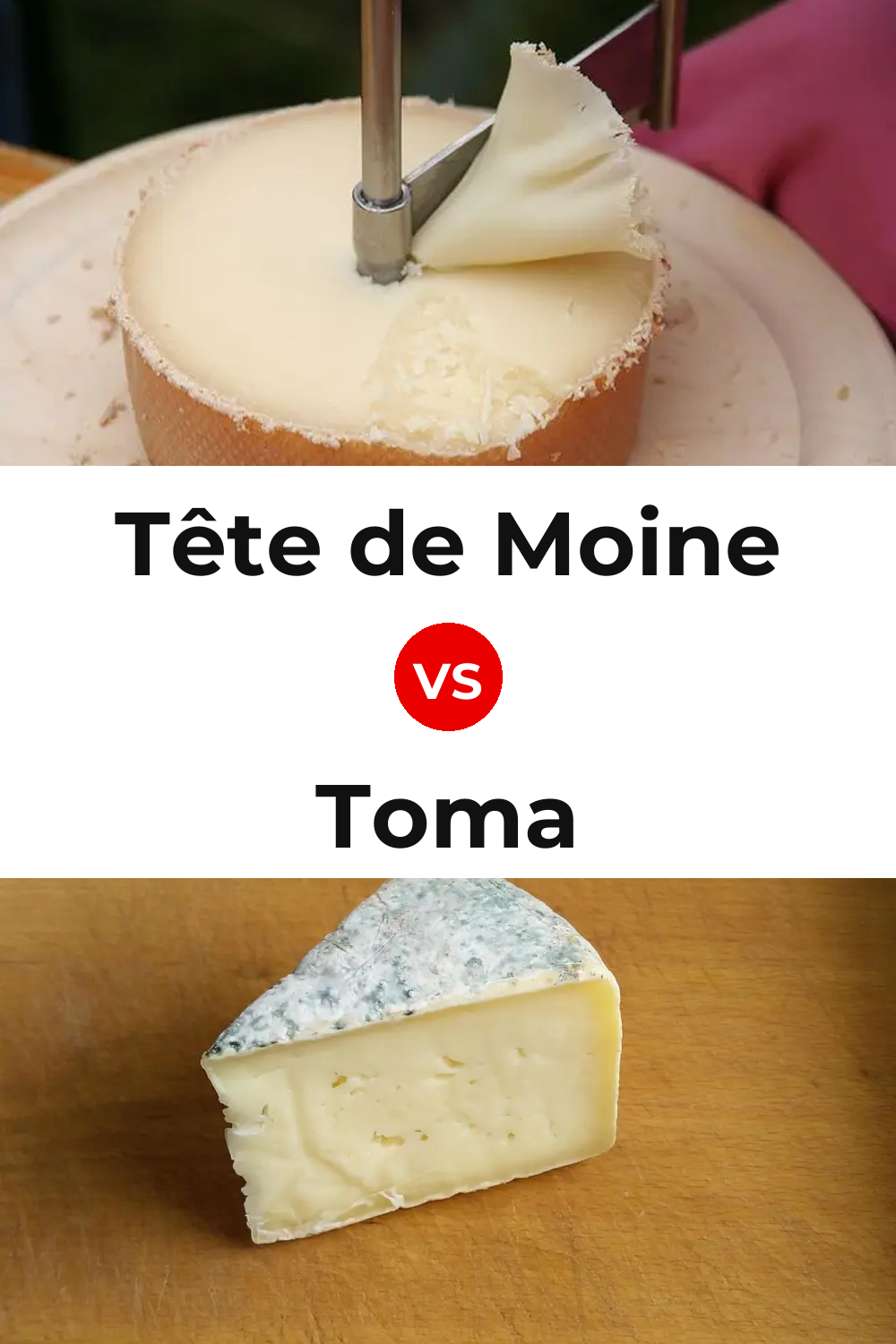 Tête de Moine Cheese vs Toma Cheese Pinterest comparison