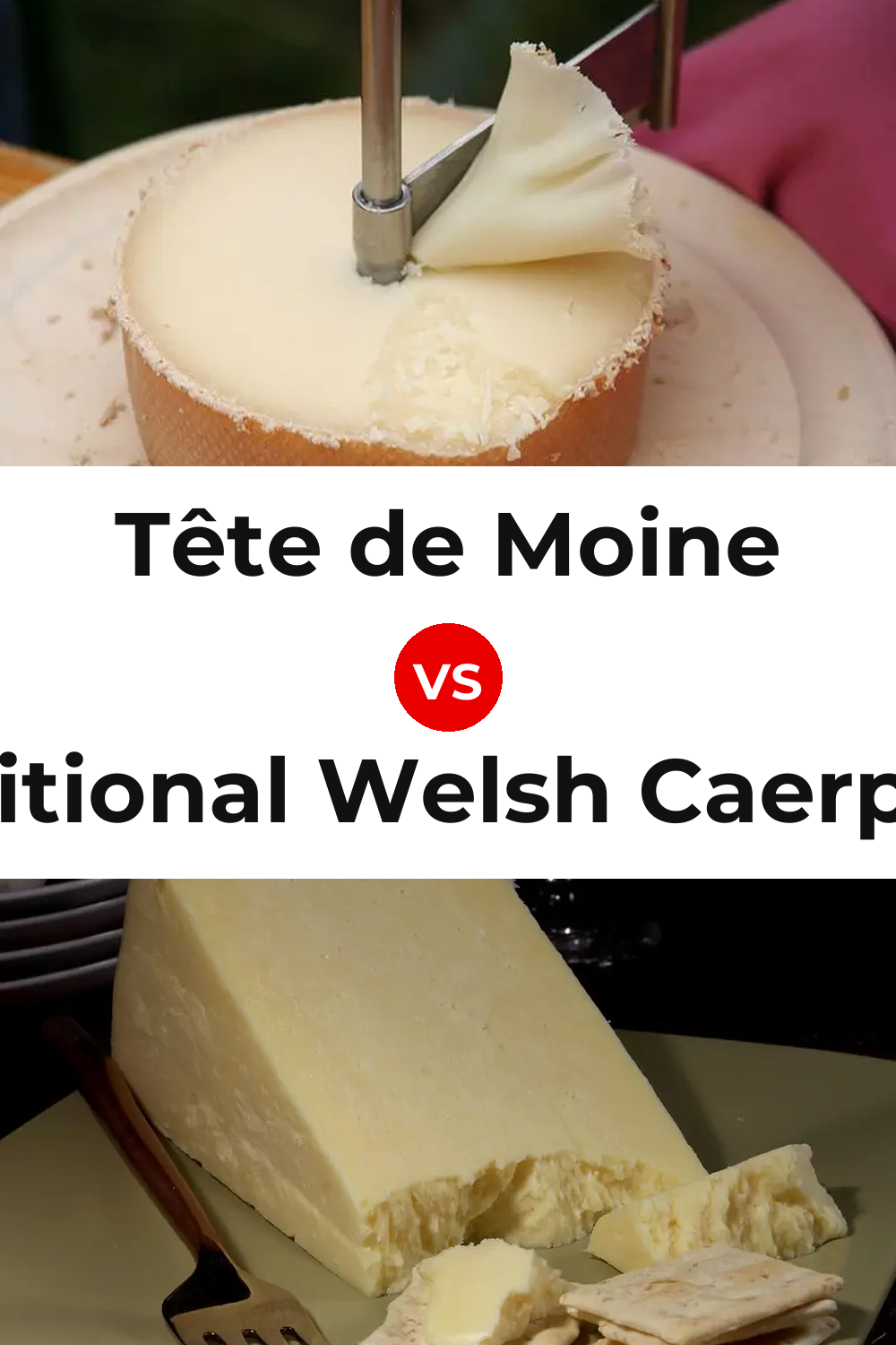 Tête de Moine Cheese vs Traditional Welsh Caerphilly Cheese Pinterest comparison
