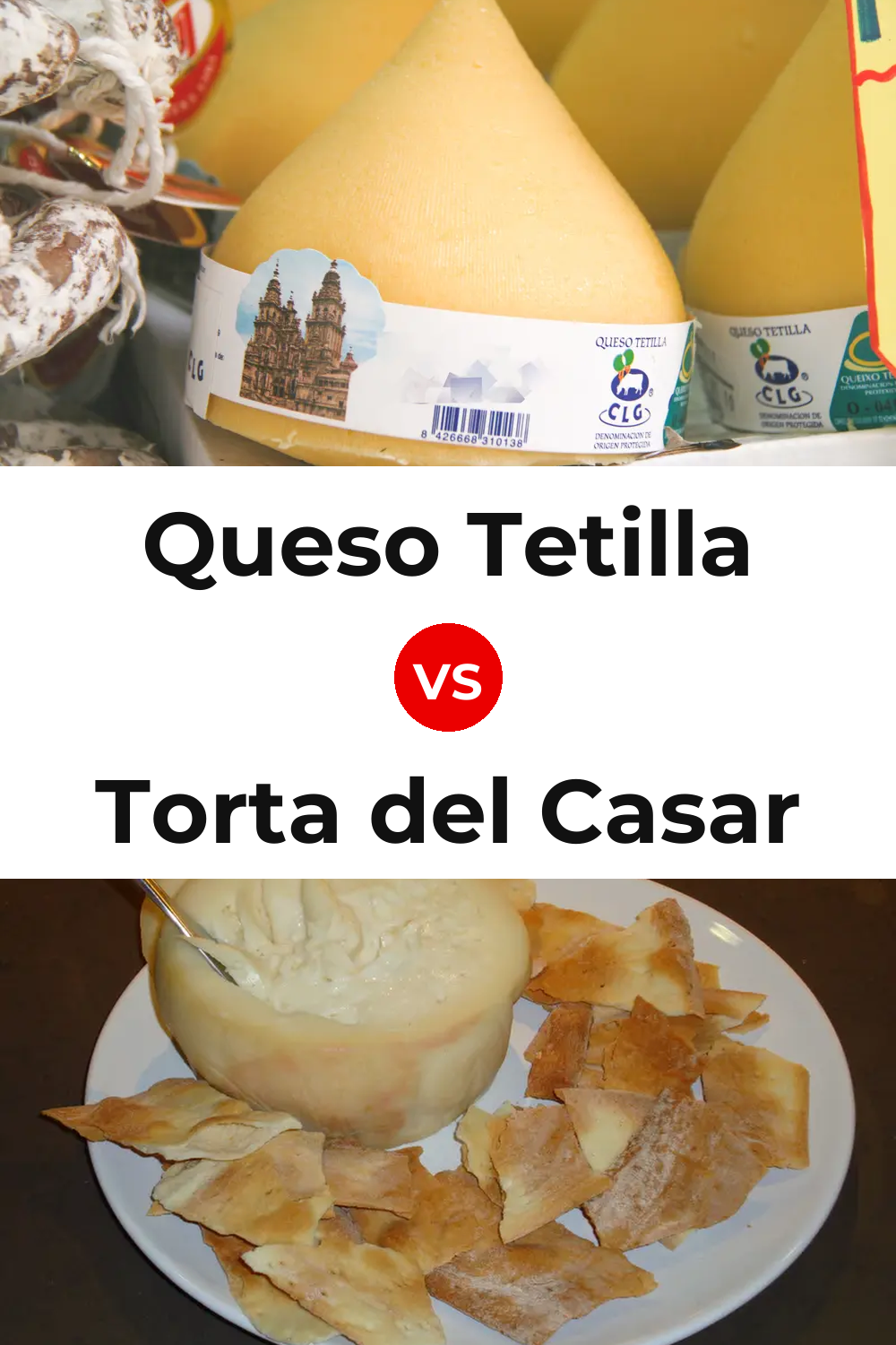 Queso Tetilla vs Torta del Casar Cheese Pinterest comparison
