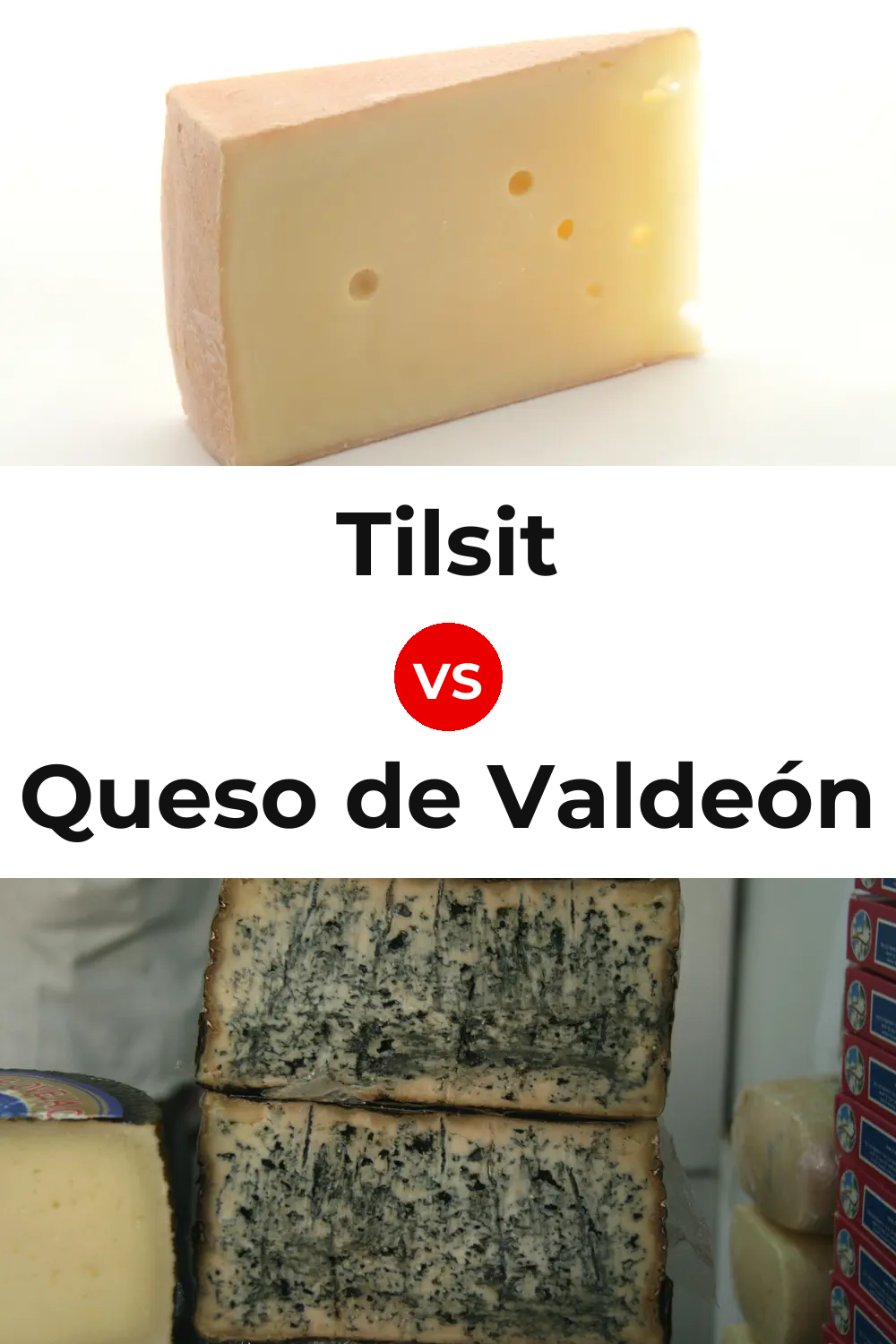 Tilsit Cheese vs Queso de Valdeón Pinterest comparison