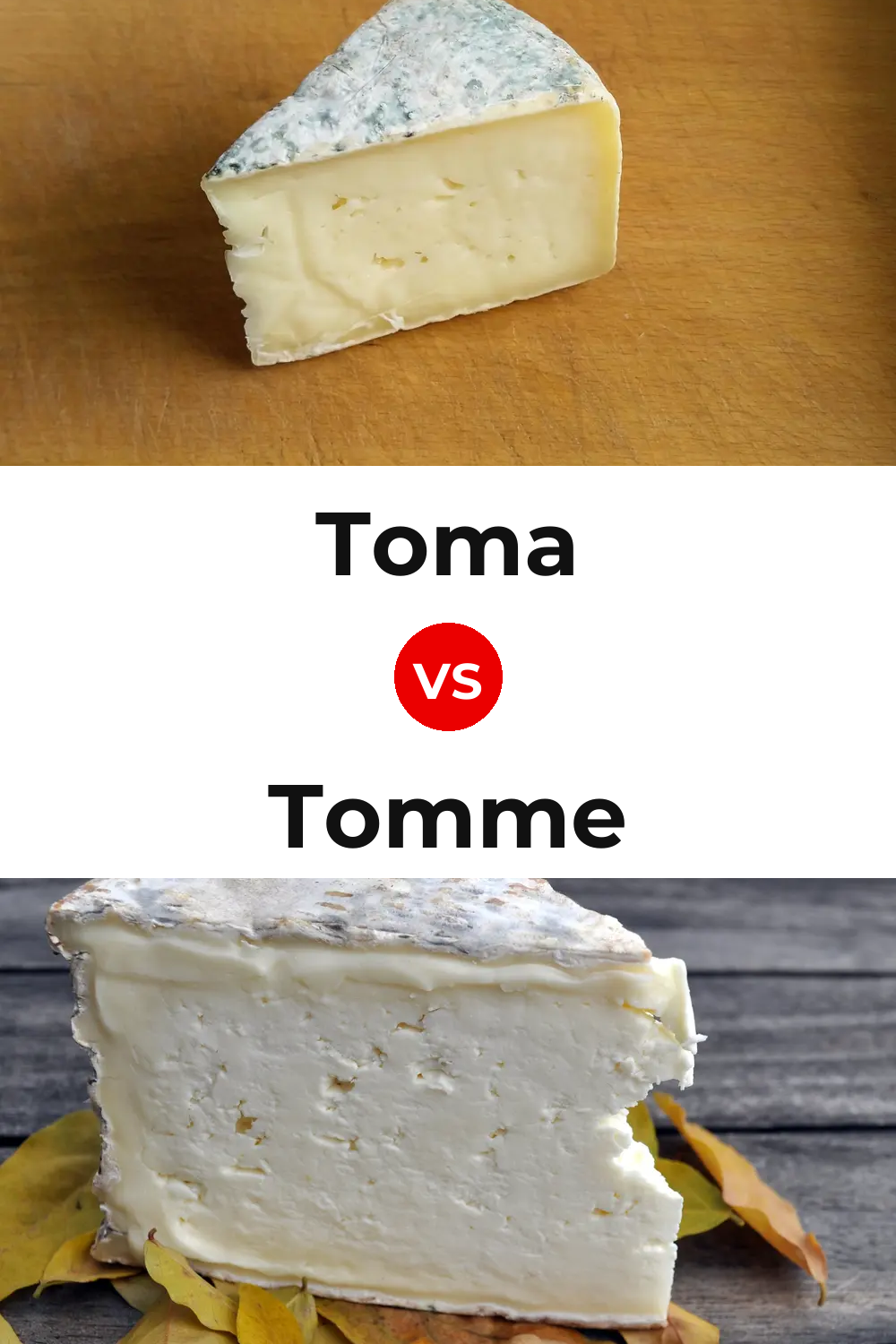 Toma Cheese vs Tomme Cheese Pinterest comparison