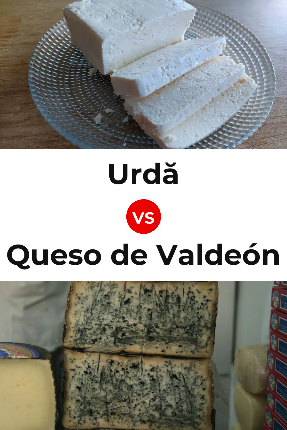 Urdă Cheese vs Queso de Valdeón Pinterest comparison